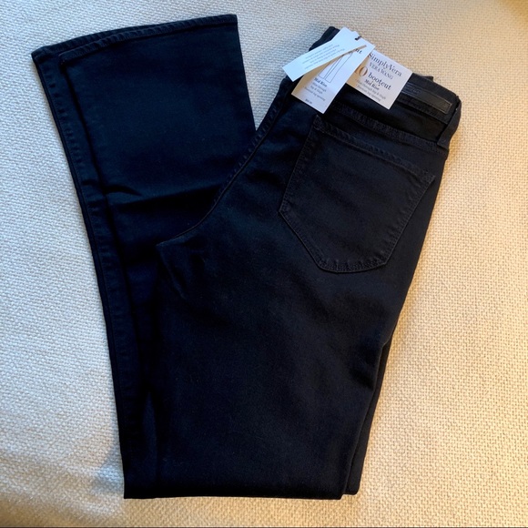 SimplyVera Vera Wang Black Jeans Bootcut Sz 10 - Picture 3 of 8